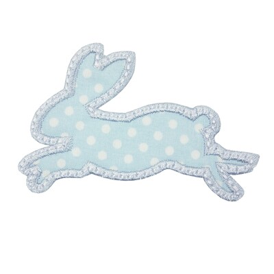 Easter Bunny Silhouette Sew or Iron on Embroidered Patch - image1